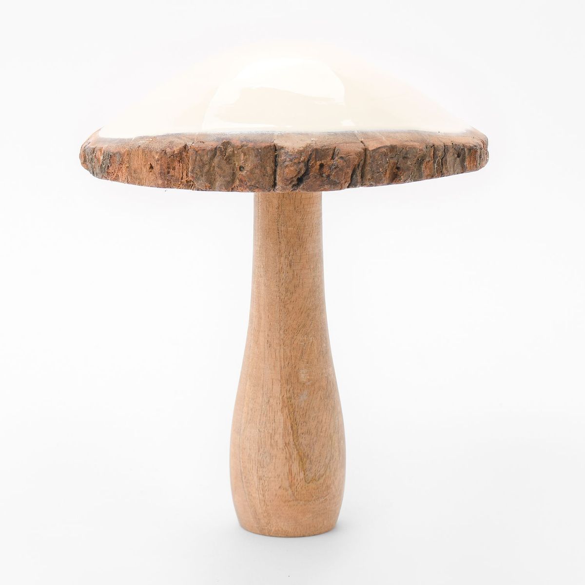 MICA - Hongo de Madera para Mesa 11 cm. Decoración Navideña Mica