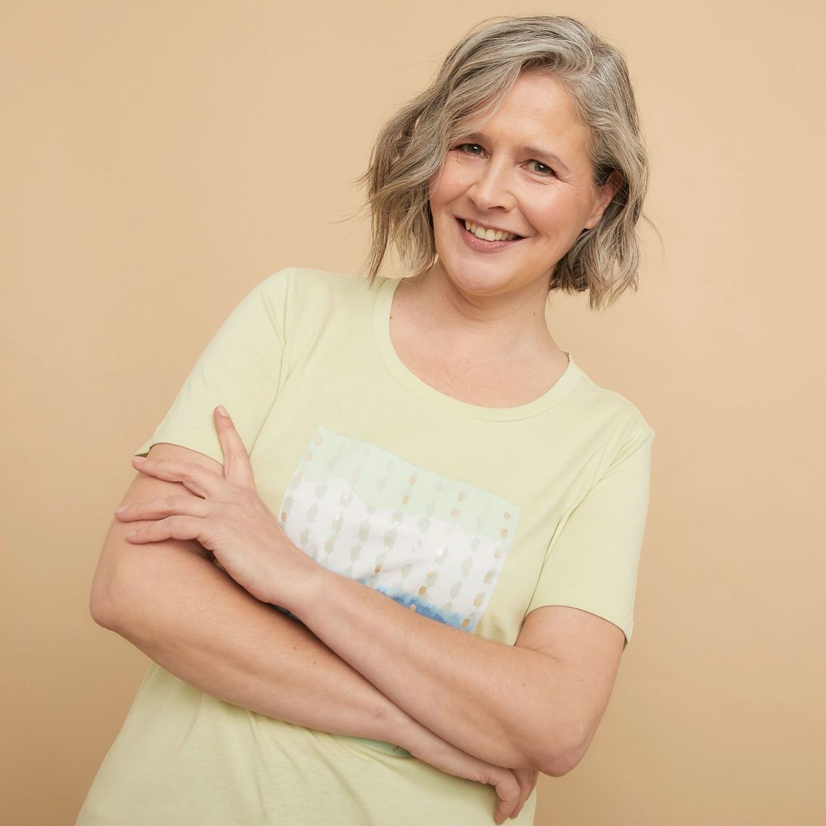 SOUTHLAND - Camiseta para Mujer con Estampado Manga corta de Algodón Southland