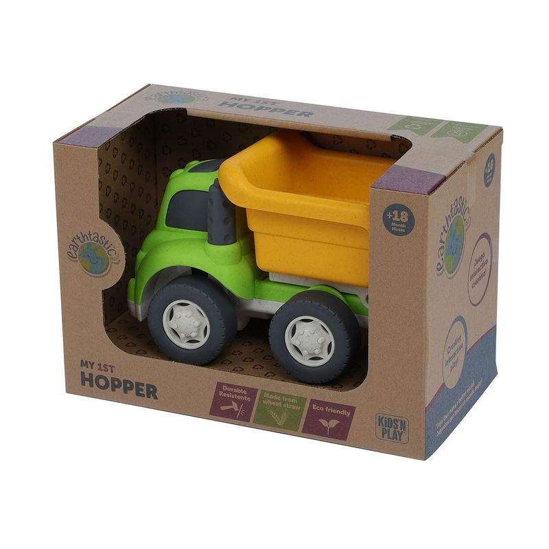 KIDS N PLAY - Camión de Juguete Hecho en Fibra de Trico y Materiales Amigables