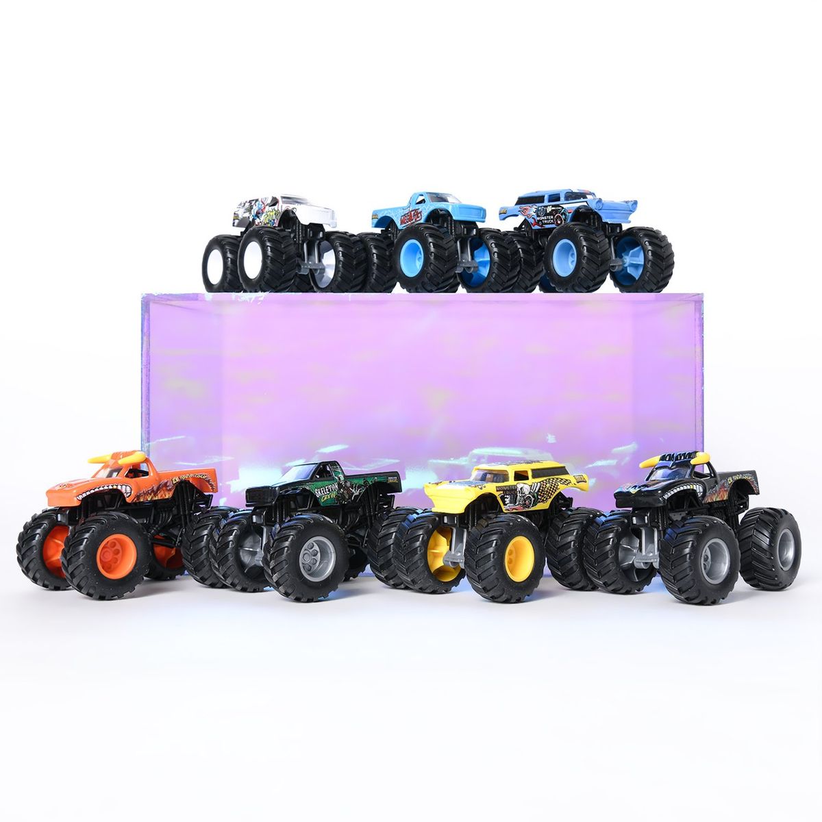 KIDS N PLAY - Set de 7 camionetas Todo terreno. Incluye accesorios