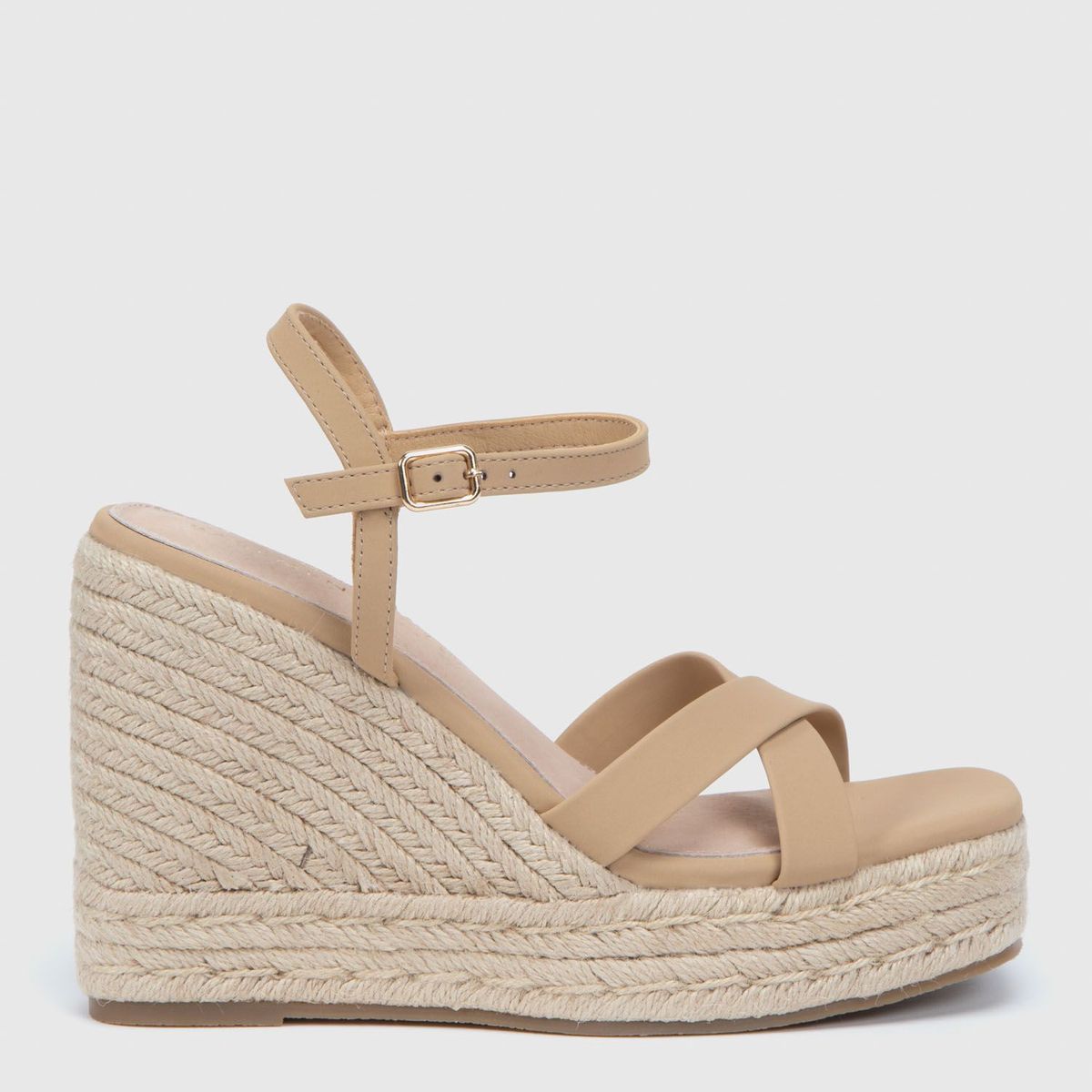 BASEMENT - Sandalias Mujer Camel Medio Gadopen Basement con tacón corrido Zapatos Mujer Nude