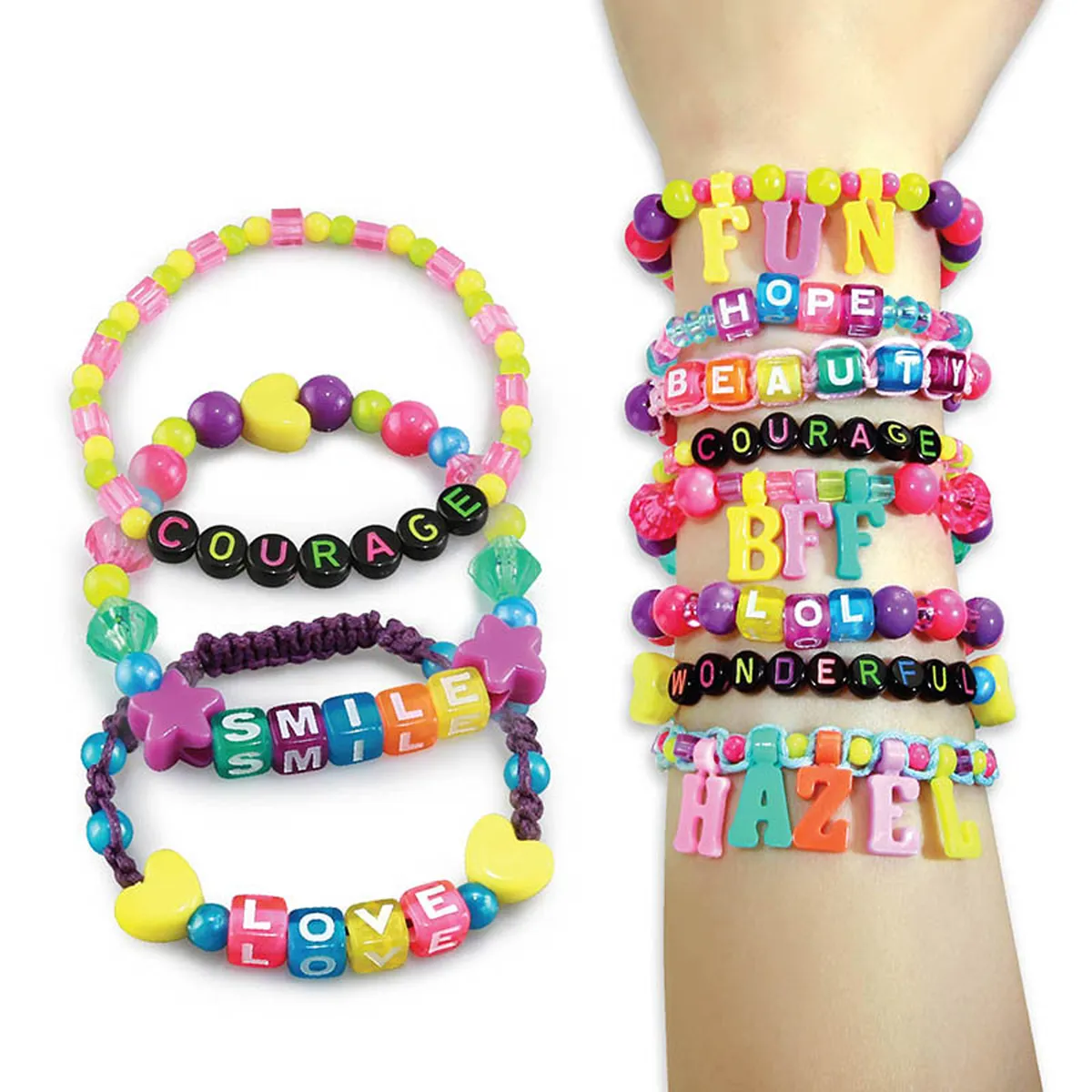 SO BEADS - Kit para hacer pulseras y manillas  So Beads: Fiesta de letras 