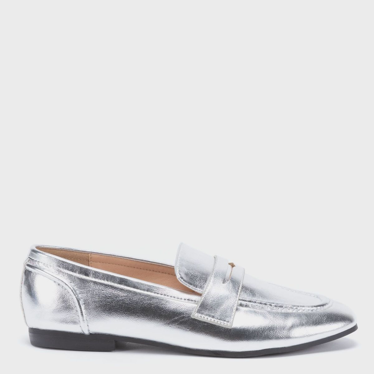 BASEMENT - Mocasines para Mujer Plateados Ancymocmet Basement