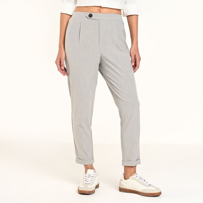 SYBILLA - Pantalón Recto Mujer Tiro alto Sybilla