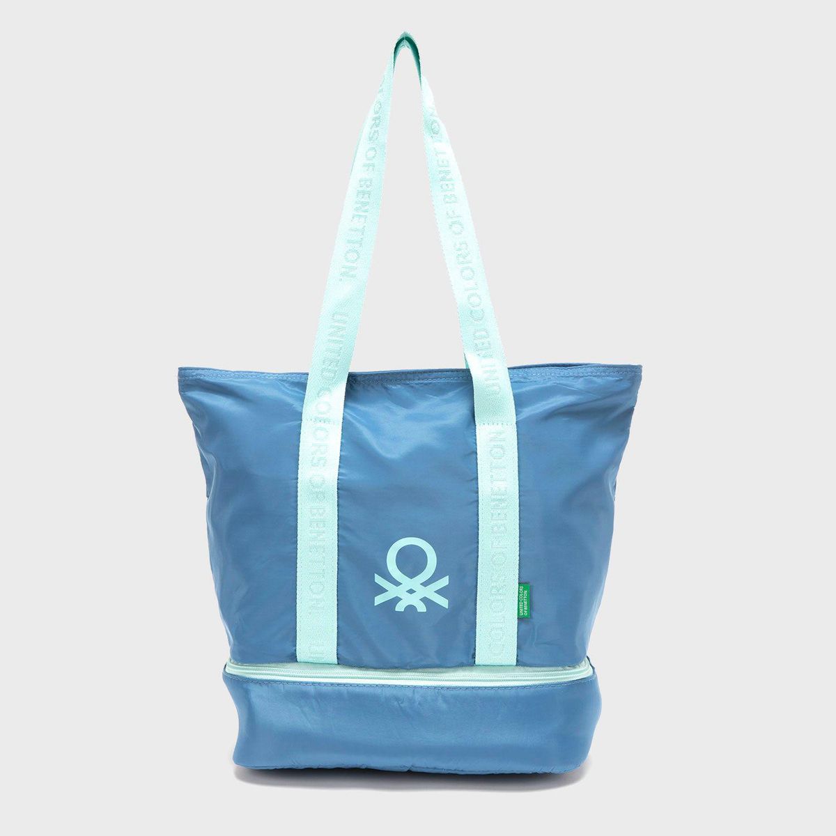 BENETTON - Bolso Playero Benetton 37 x 16 cm con Bolsillo Cooler