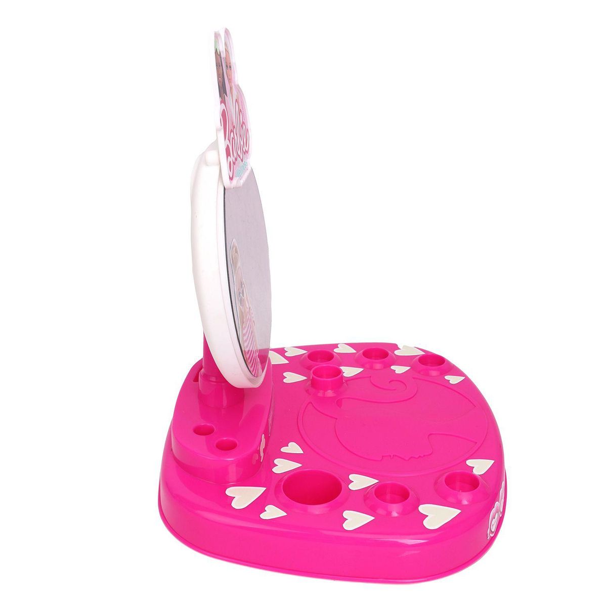 BARBIE - Tocador de Barbie con Luz y Sonido, incluye (Tocador y 12 accesorios). A partir de 3 años.