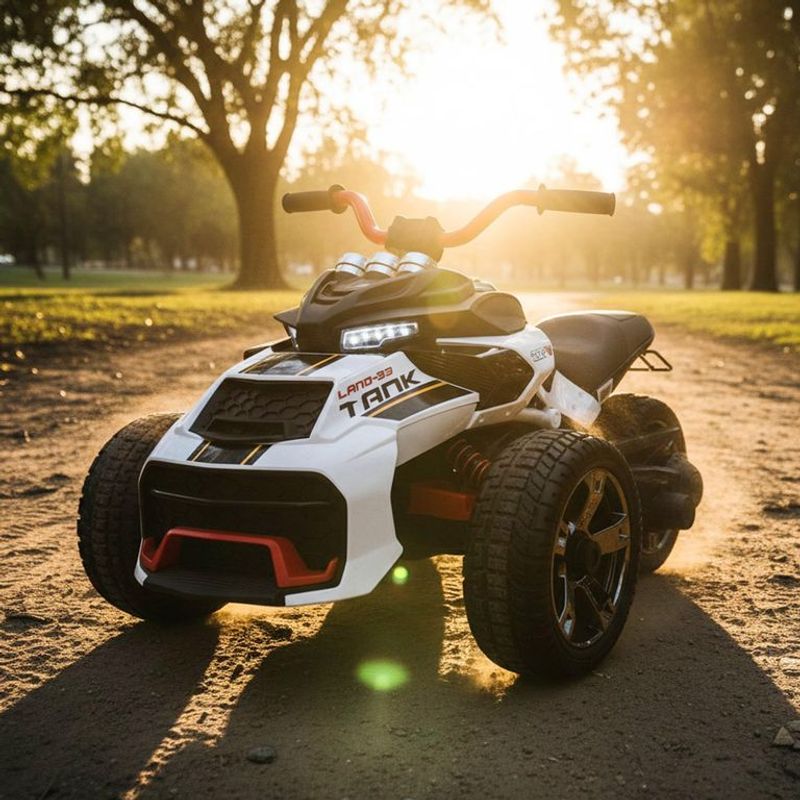 SCOOP - Moto Montable Eléctrica Land 33 tank Blanca
