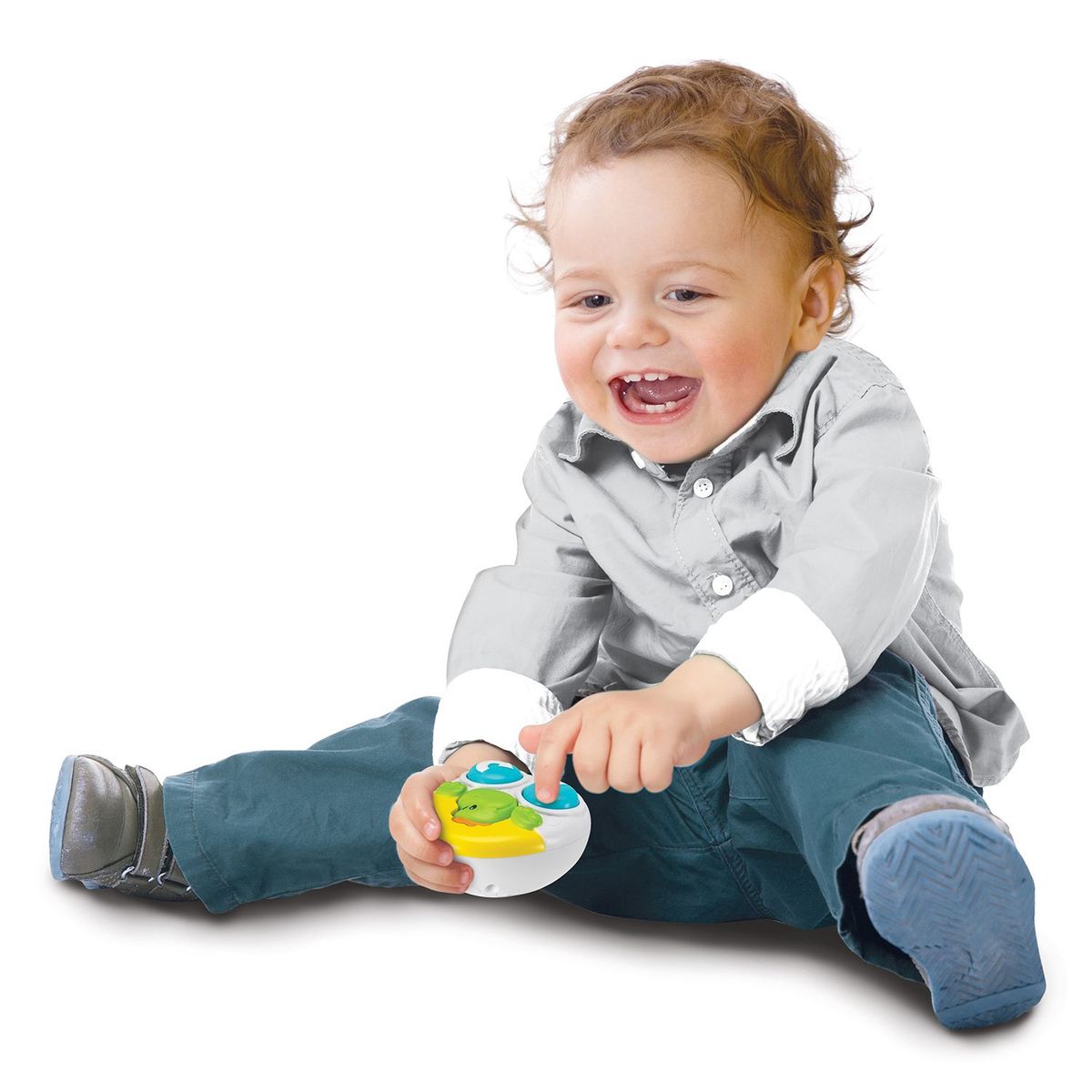 WINFUN - Dinosaurio Rex Camina Conmigo, tiene Luces y Sonidos. Incluye Control 