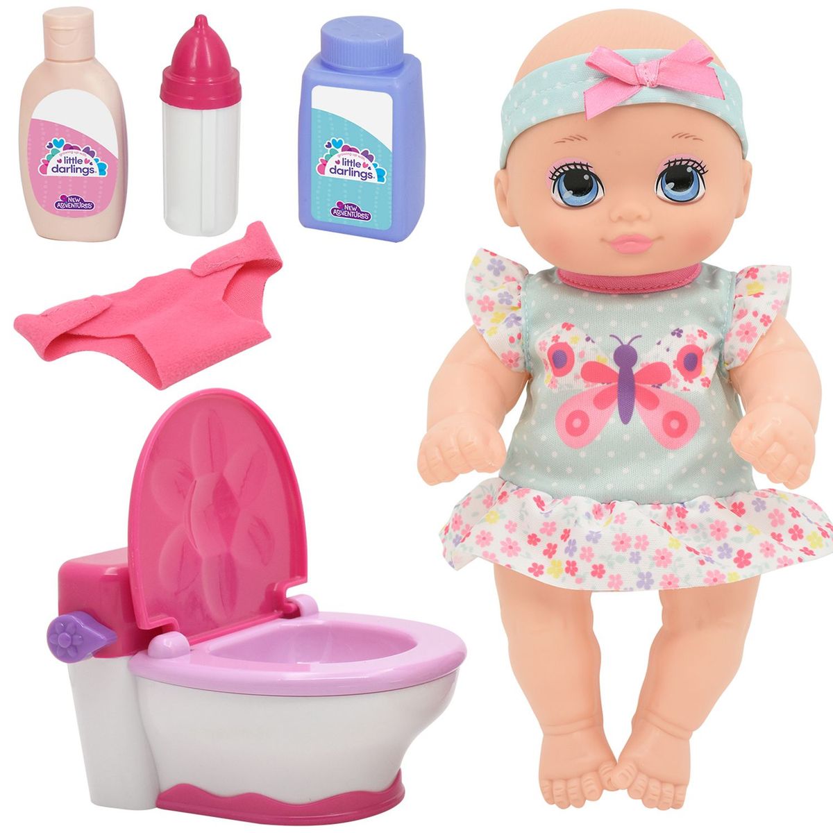  - Muñeca Bebé interactiva Little Darlings Hora de ir al baño