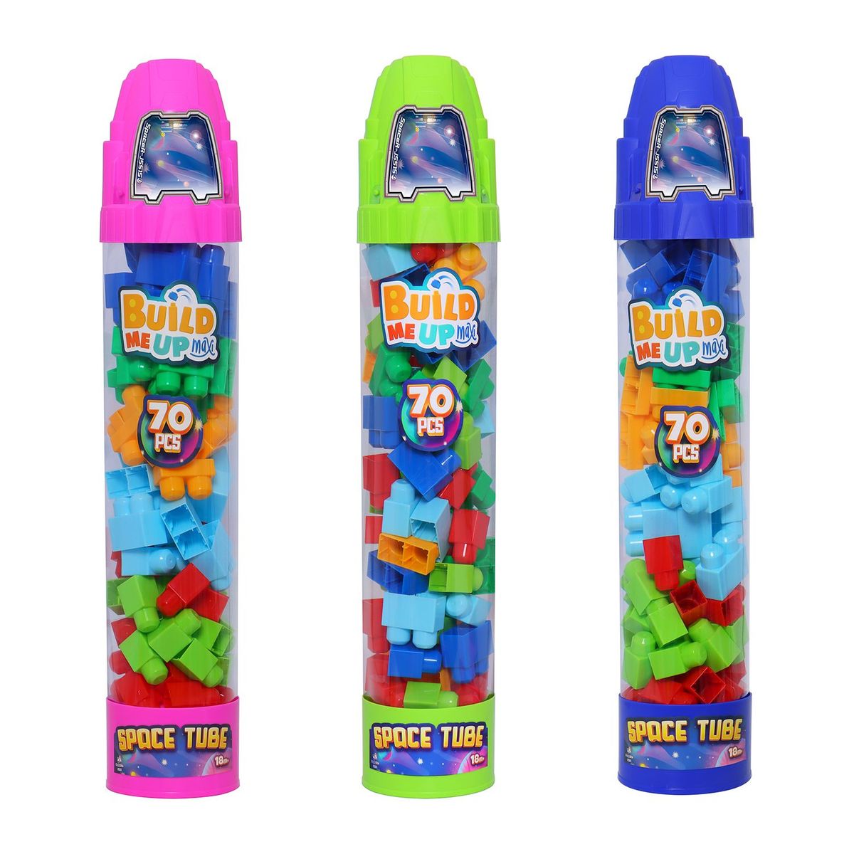  - Kit Nave Espacial Rosa Bloques de Construcción. Incluye (70 bloques). A partir de 2 años.