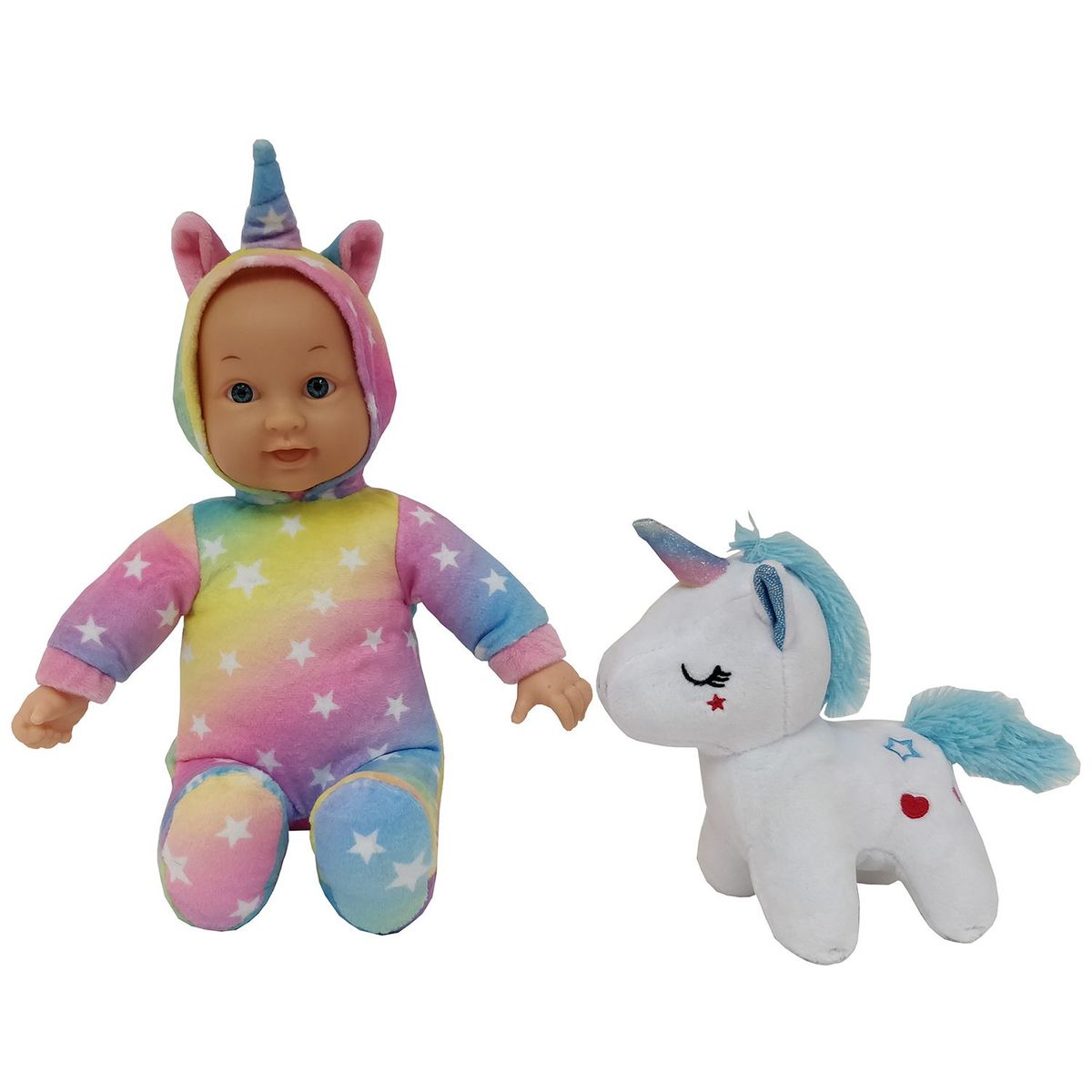  - Muñeca Bebé con Disfraz de Unicornio Little Luv, a partir de 3 años, incluye (Muñeca y Peluche de Unicornio)