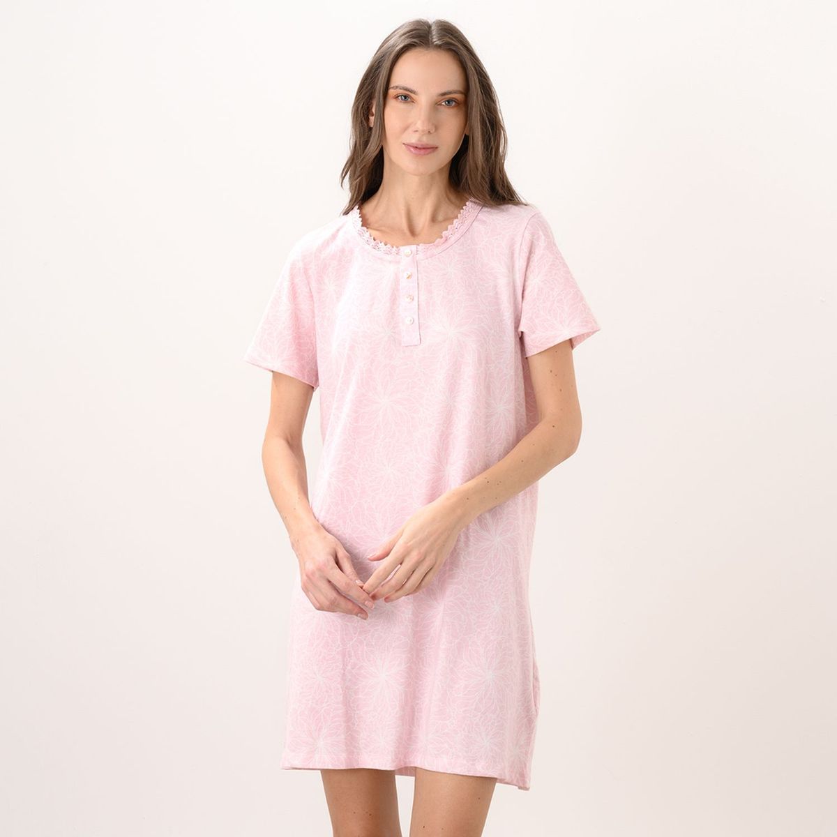 SOUTHLAND - Camisones para Mujer Corta Manga corta de Algodón Southland