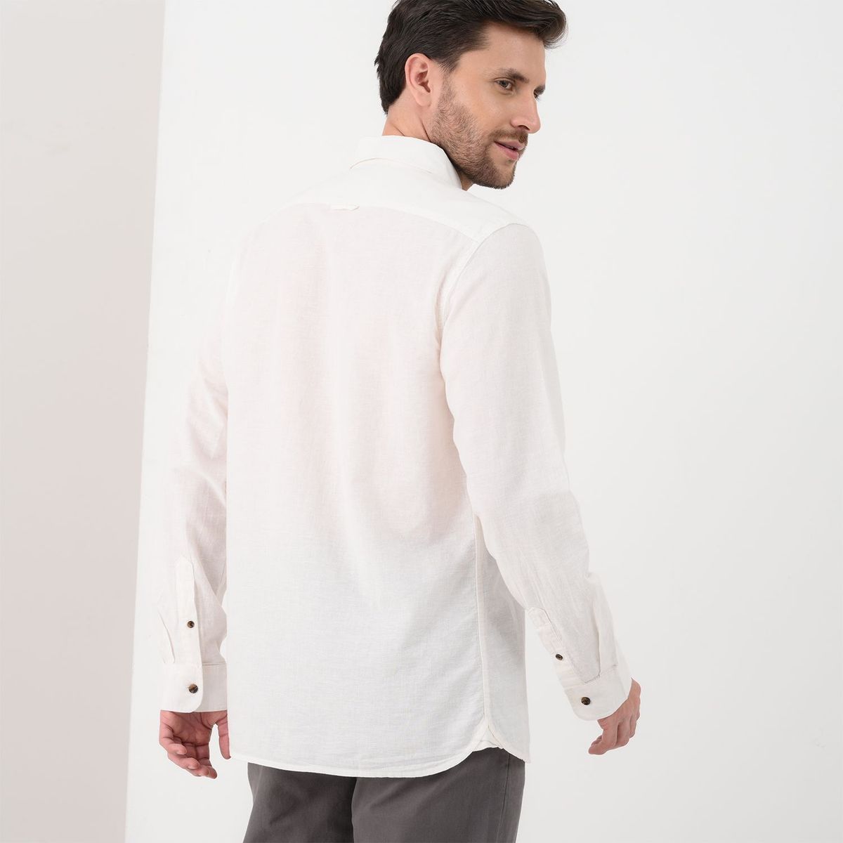 UNIVERSITY CLUB - Camisa para Hombre Manga larga Slim University Club