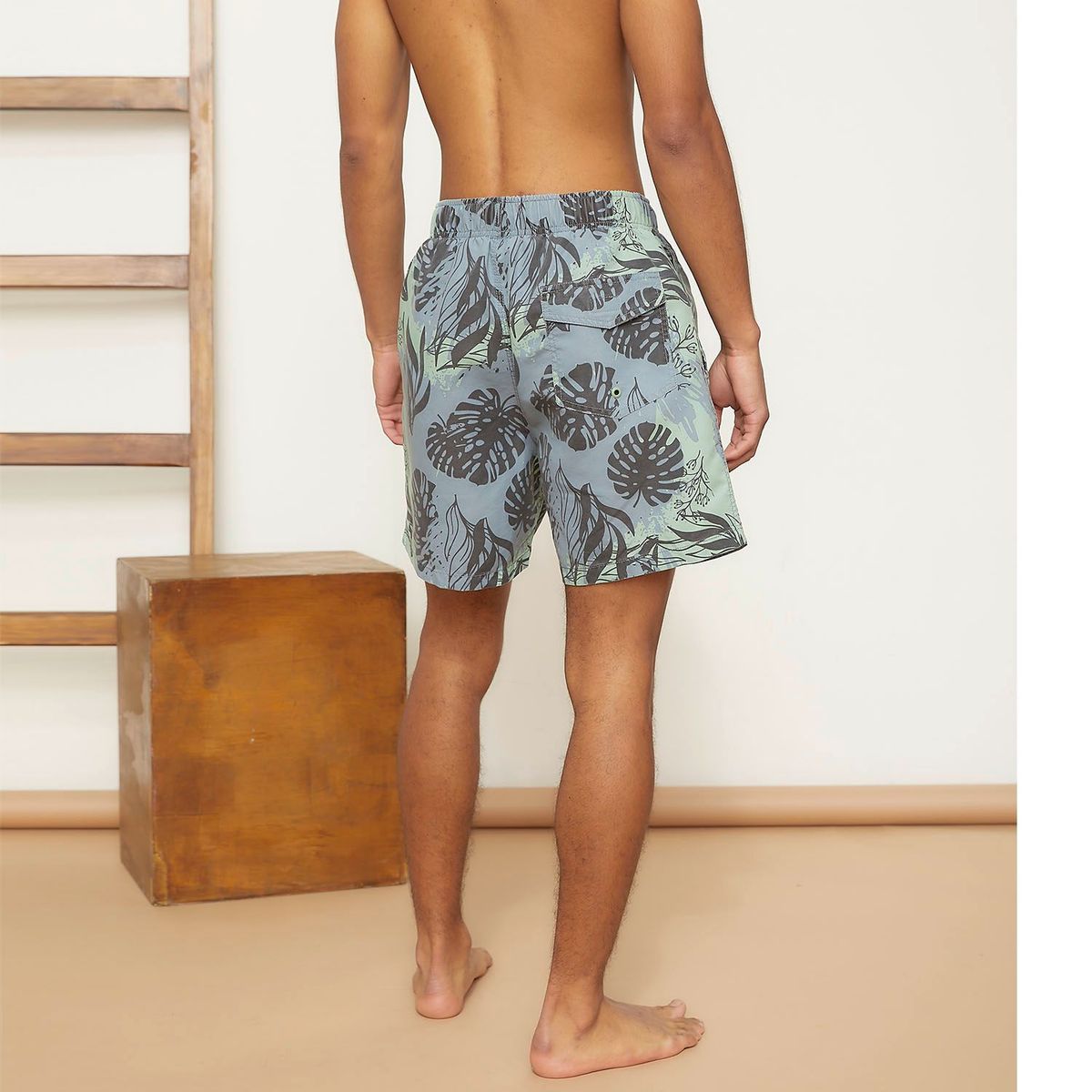 BEARCLIFF - Traje de baño para Hombre con Estampado Con forro Bearcliff