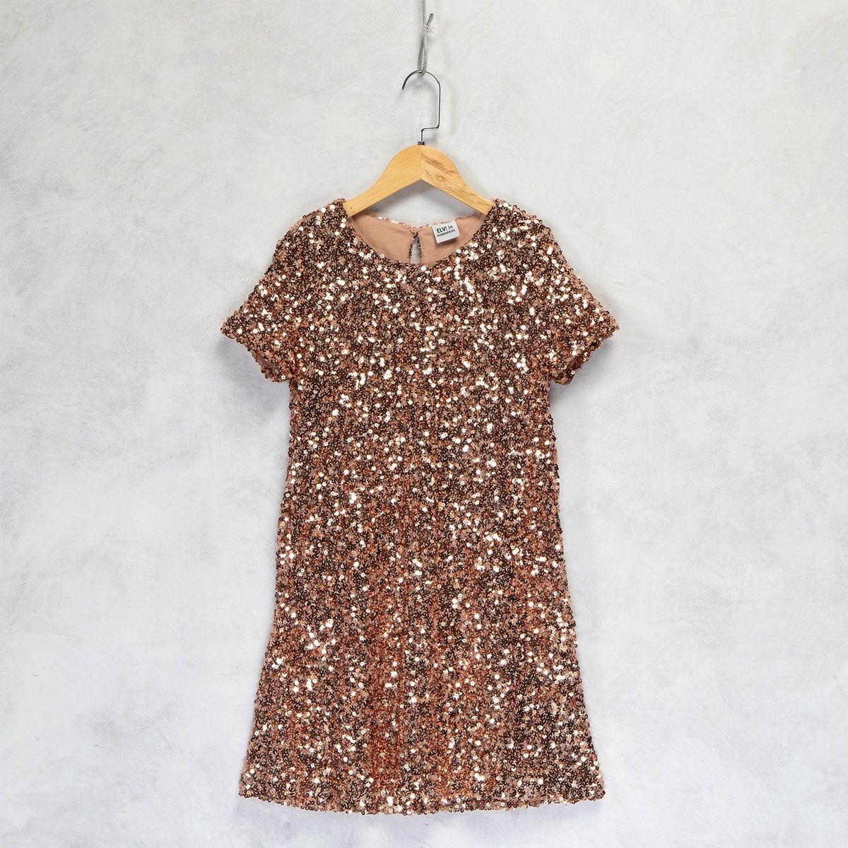 ELV - Vestido de Fiesta con Lentejuelas para Niña ELV