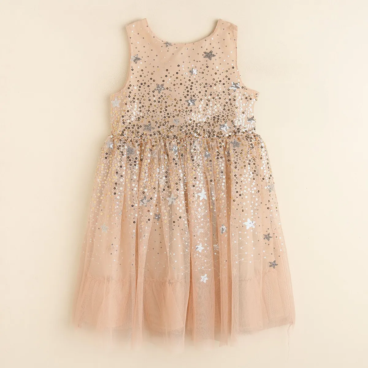 YAMP - Vestido de Fiesta con Lentejuelas para Niña Yamp