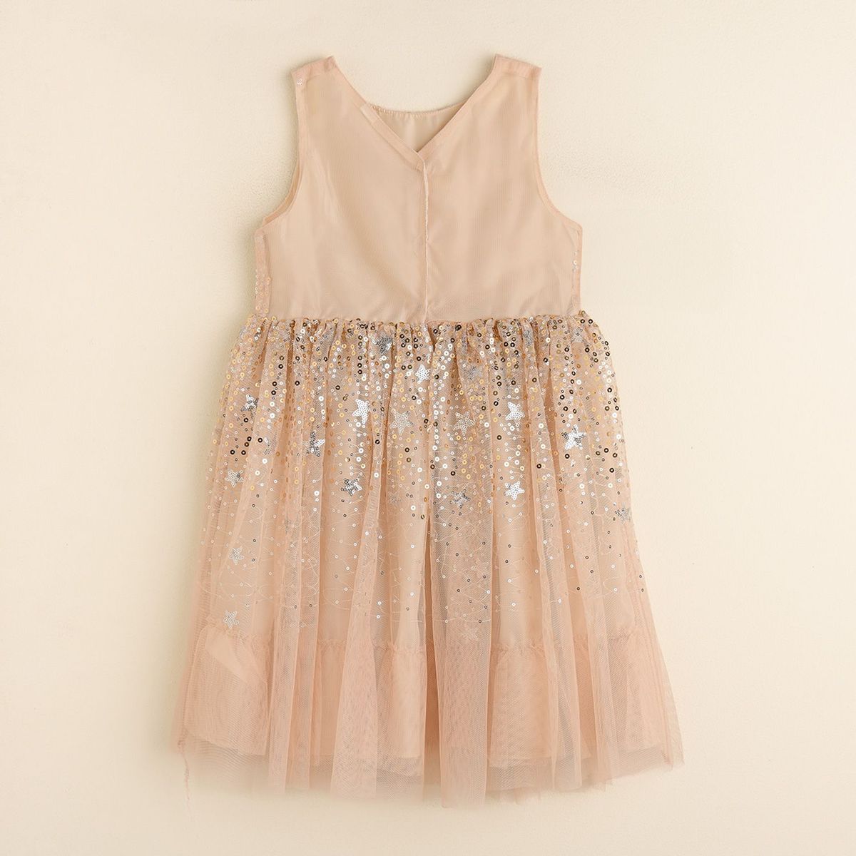 YAMP - Vestido de Fiesta con Lentejuelas para Niña Yamp