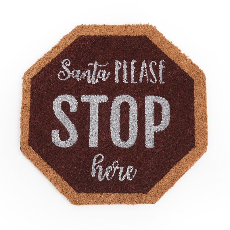 MICA - Tapete Decorativo para Entrada Señal de Stop de Navidad Mica