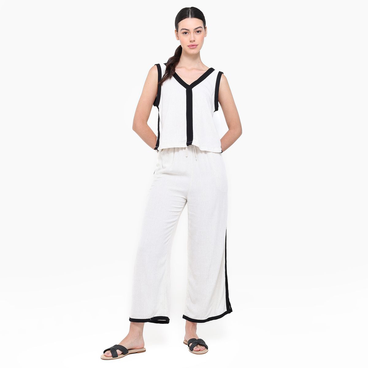 BASEMENT - Sandalias planas para Mujer Agrik Basement color Negro - Zapatos Mujer