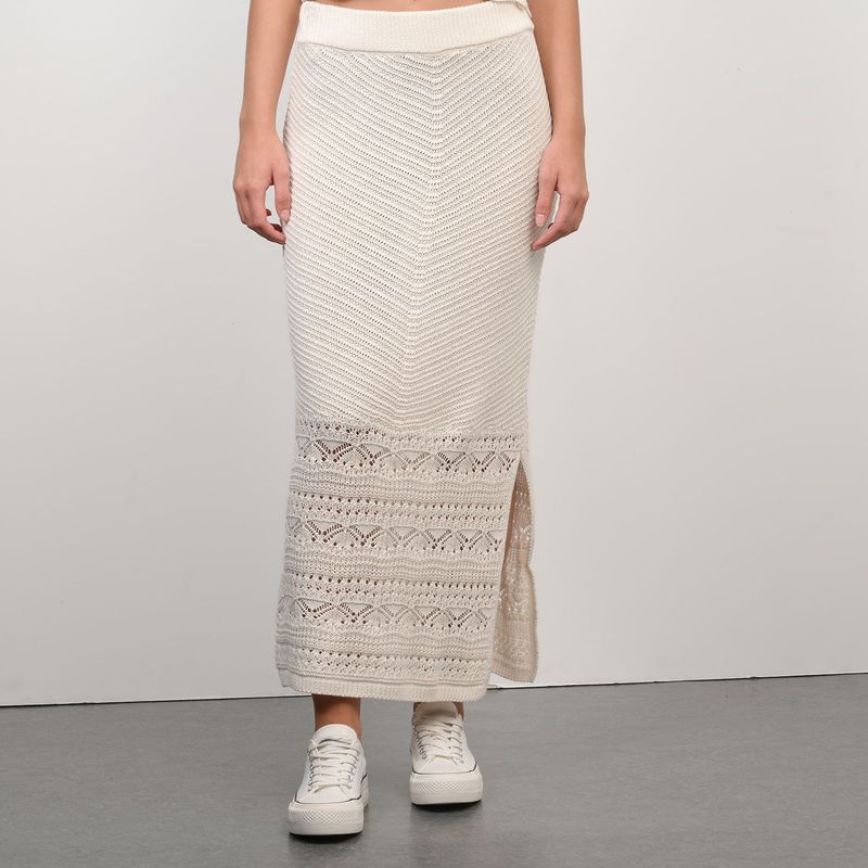 DENIMLAB - Falda Maxi para Mujer Tejido Denimlab