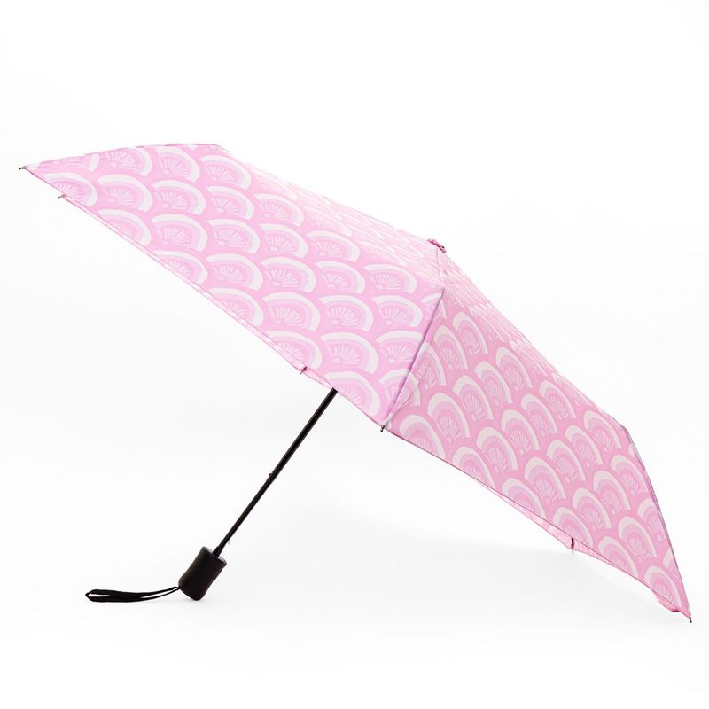 SYBILLA - Sombrilla Sybilla rosada con print para mujer abrefacil