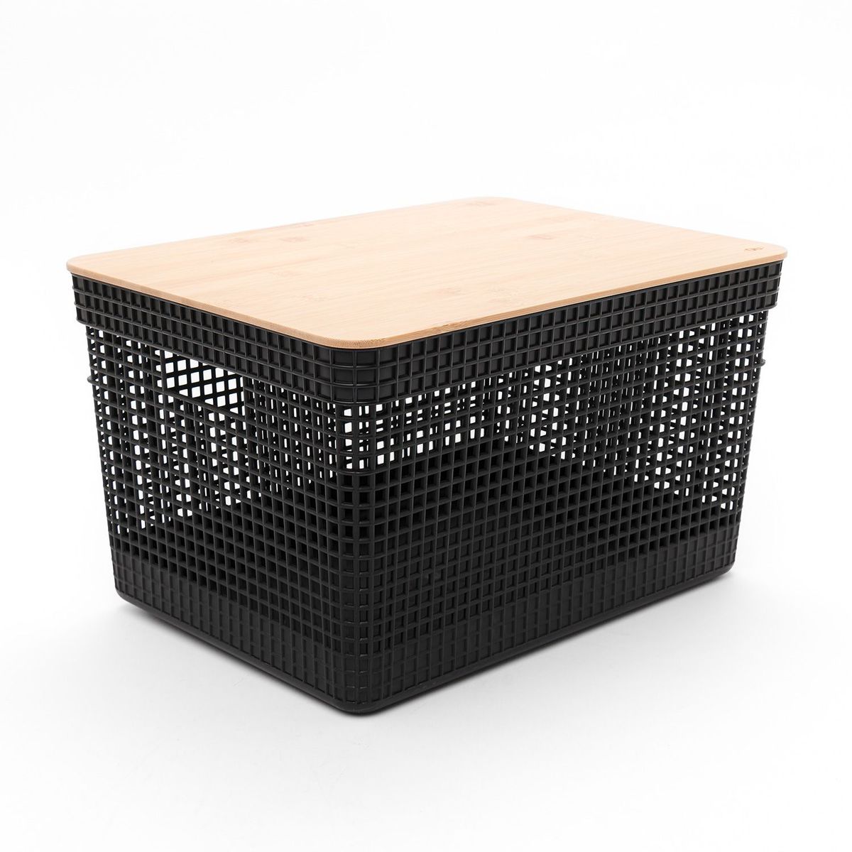 OU - Cesta Organizadora con Tapa Multiusos Polipropileno 39 x 29 cm. Cesta de Ropa. Cesta Organizadora de baño Mica