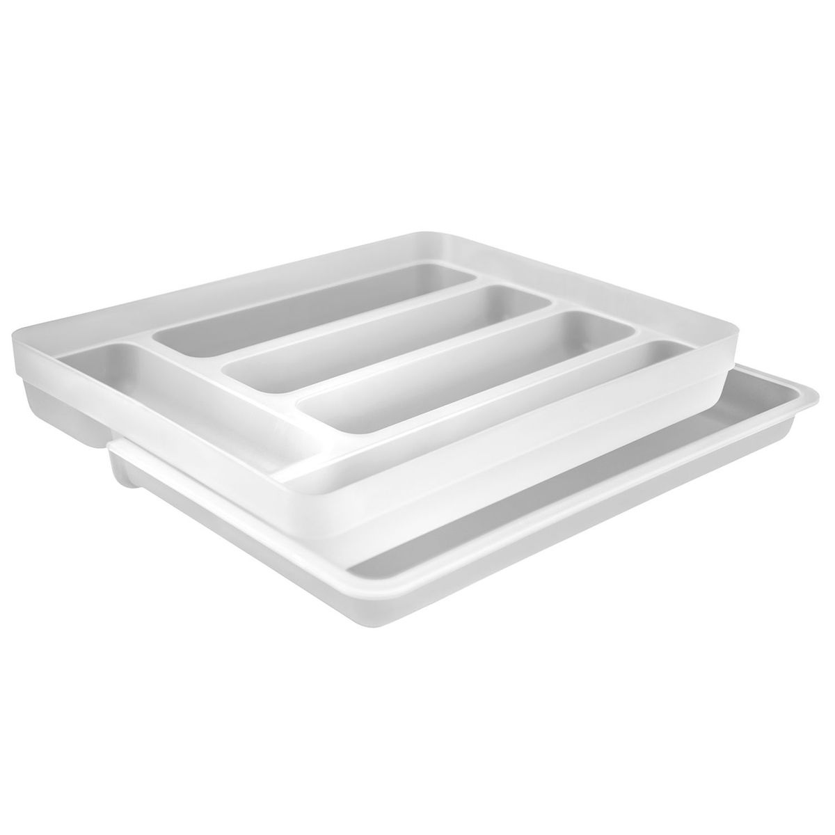 OU - Cubiertero Exandible. Organizador de Cubiertos y Utensilios Polipropileno 5.7 x 36 cm Mica