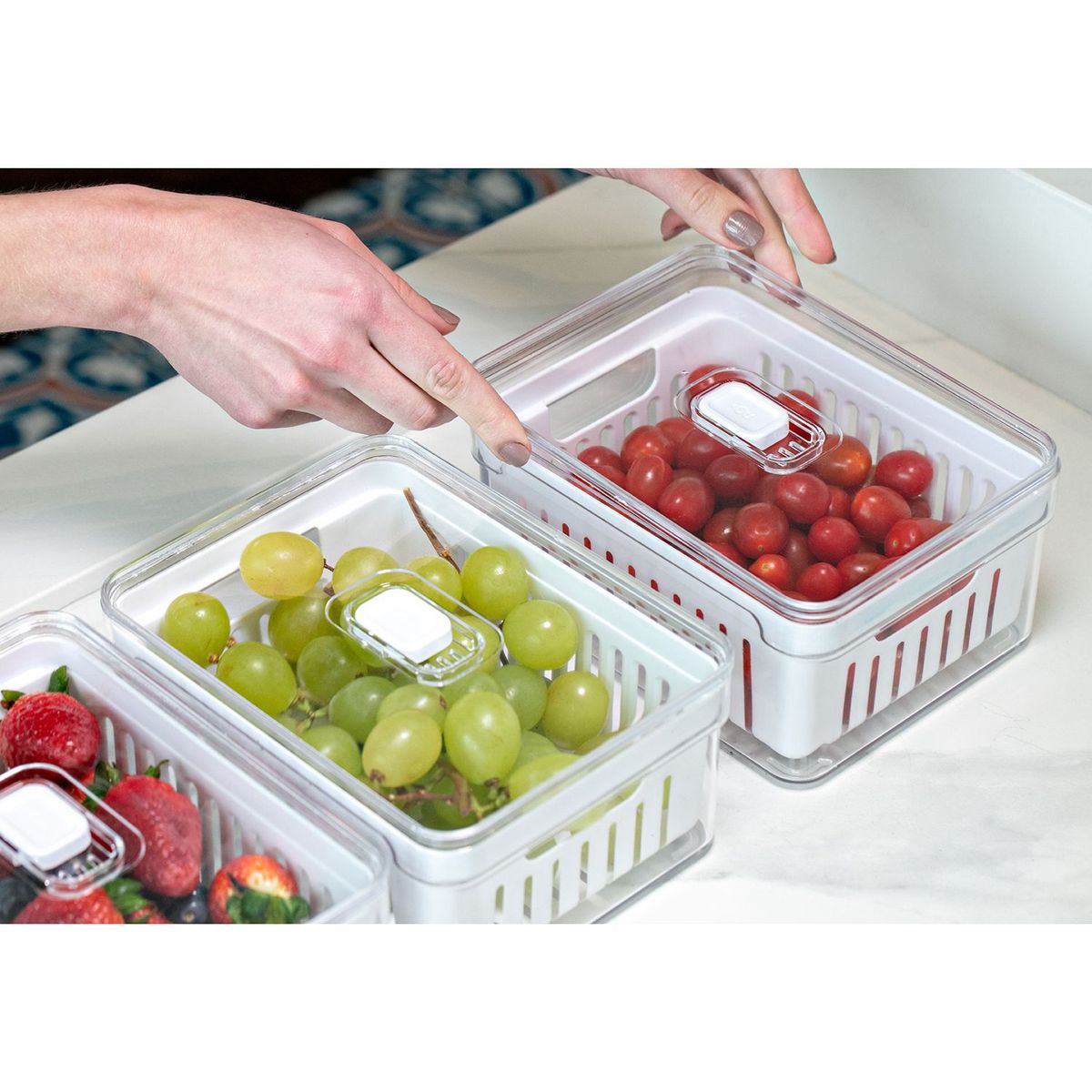 OU - Organizador Clear Fresh C/Cesta 5L