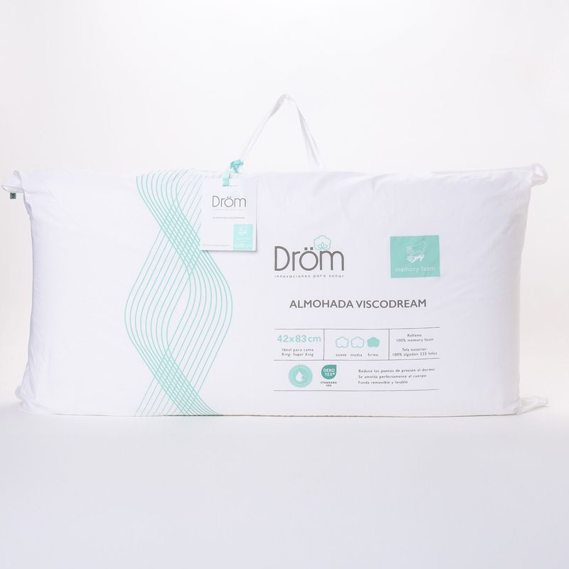 DROM - Set X2 Almohada en Memory Foam, Firme 42 x 83 cm Drom