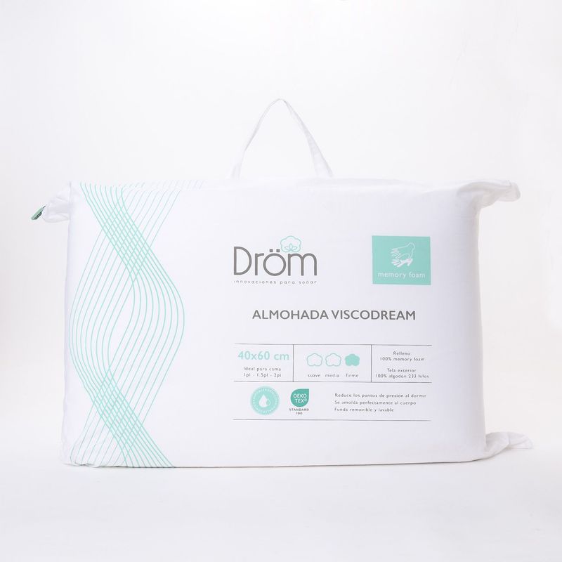 DROM - Set X2 Almohada en Memory Foam, Firme  40 x 60 cm Drom