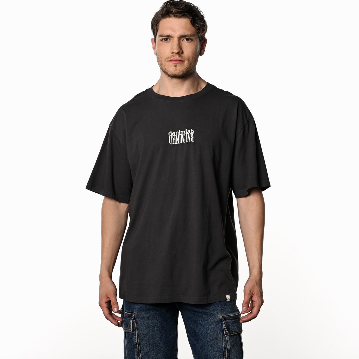 DENIMLAB - Camiseta Hombre Manga corta con Estampado de Algodón Denimlab