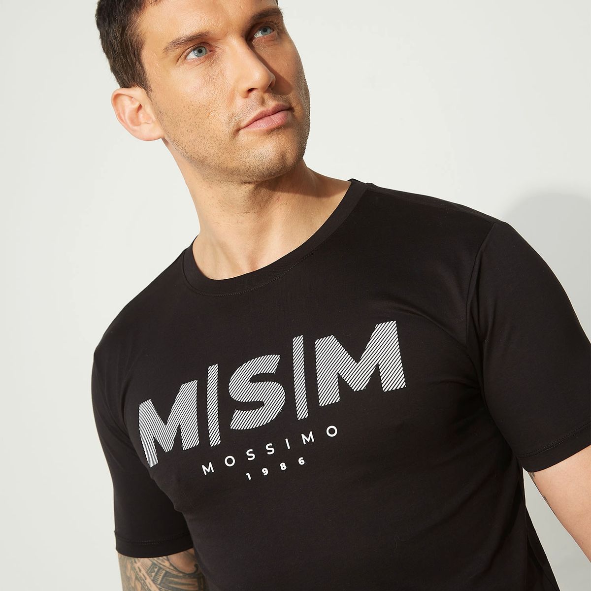 MOSSIMO - Camiseta Hombre Manga Corta Con Logo de Algodón Mossimo