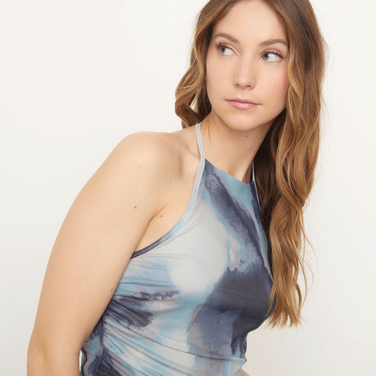 SYBILLA - Blusa para Mujer con Estampado Sin mangas Sybilla