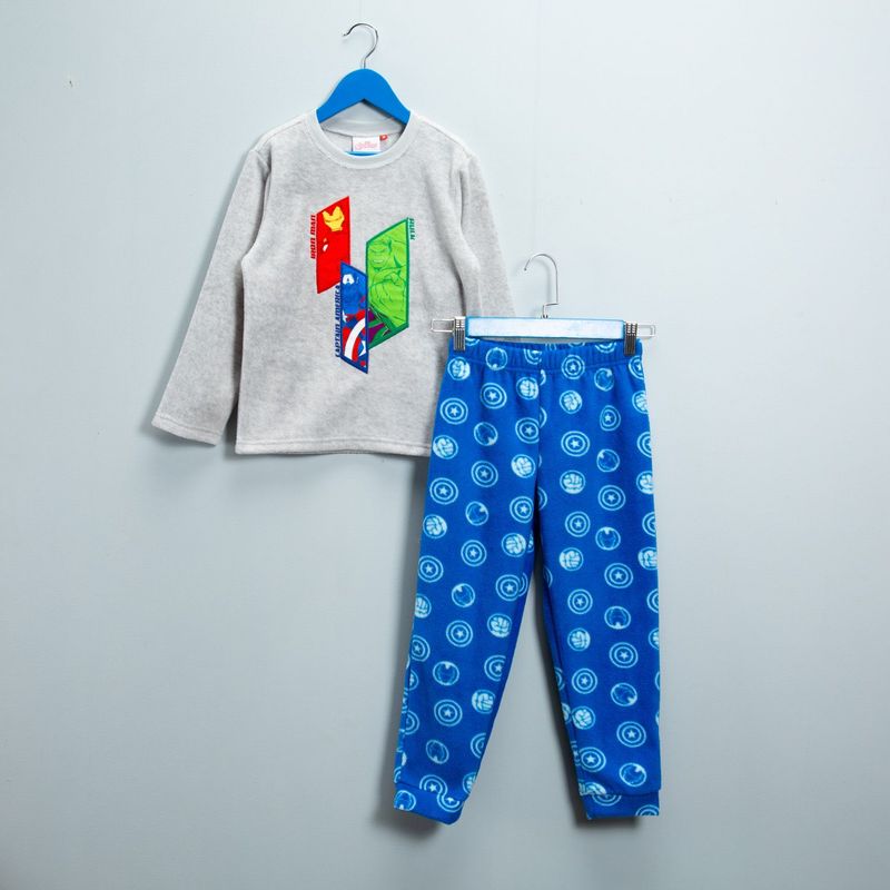 MARVEL - Pijama para Niño 2 piezas con Estampado Cintura elásticada Manga larga Marvel