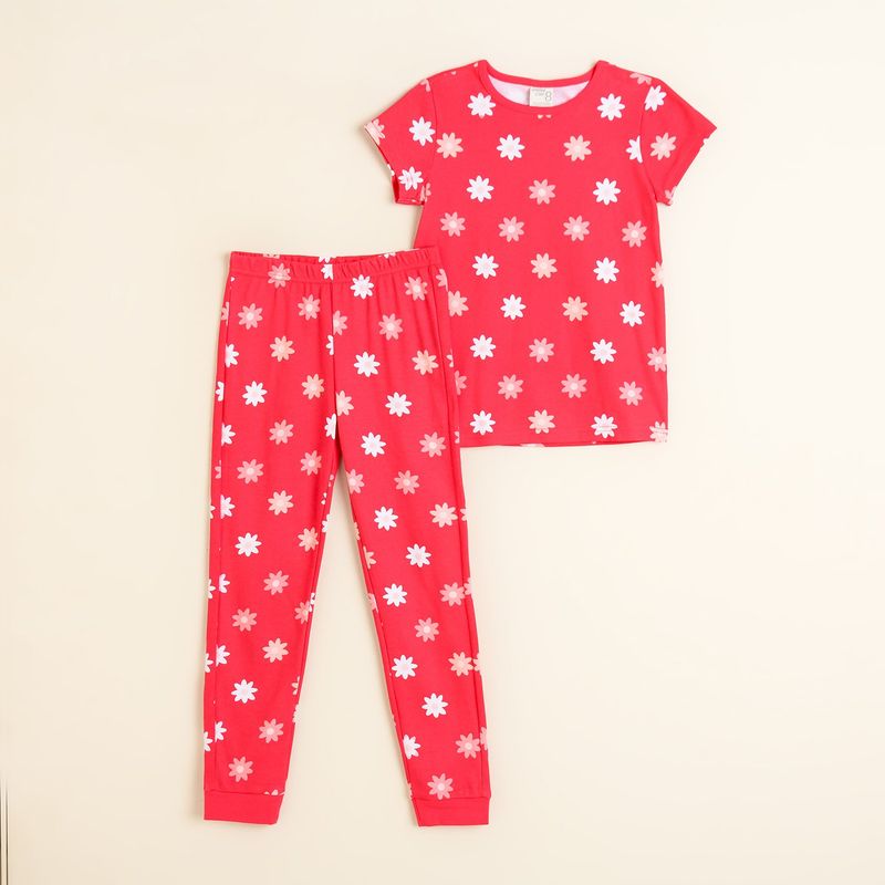 YAMP - Pijama para Niña Manga corta en Algodón Yamp