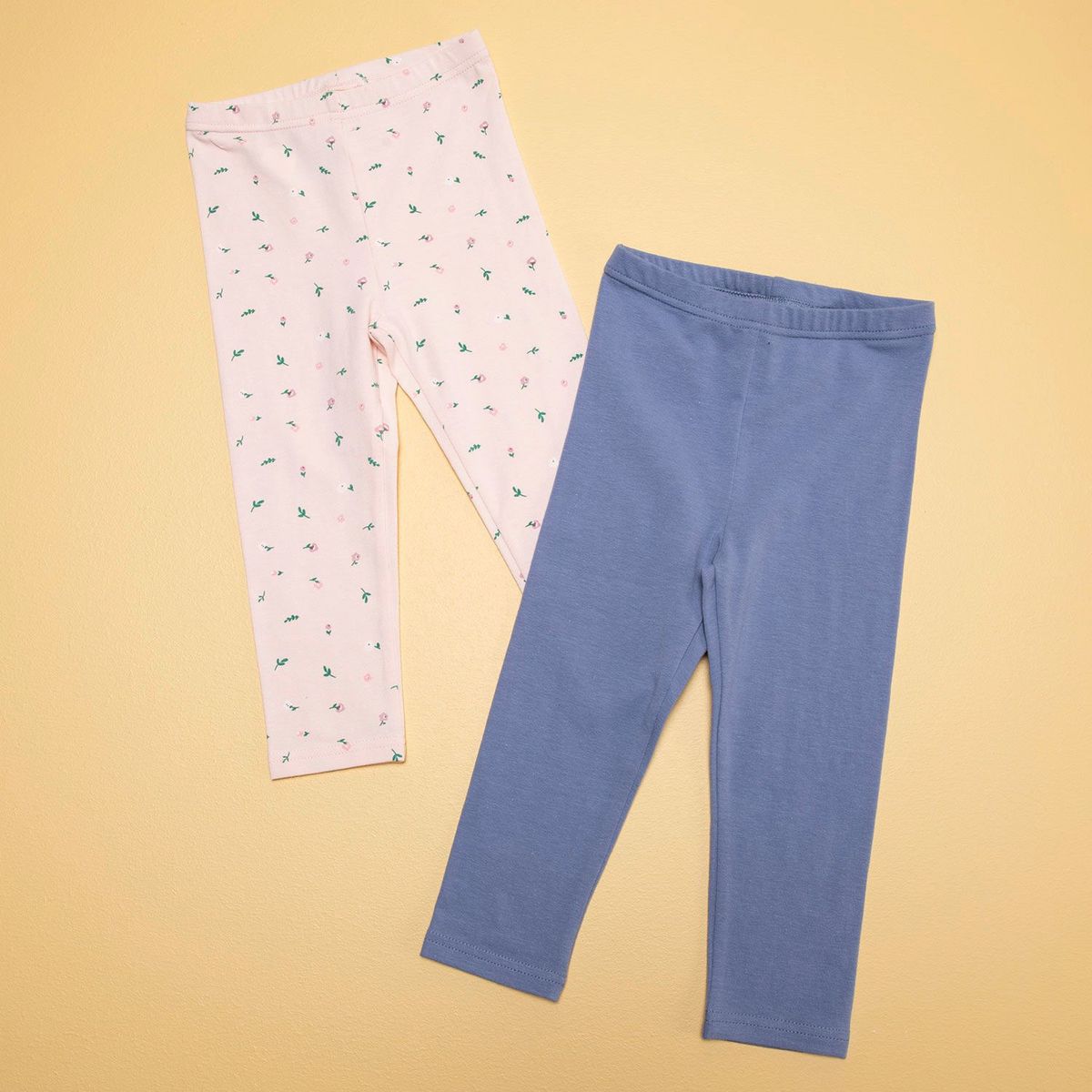 YAMP - Pack de 2 Leggings para Bebé niña en Algodón Yamp