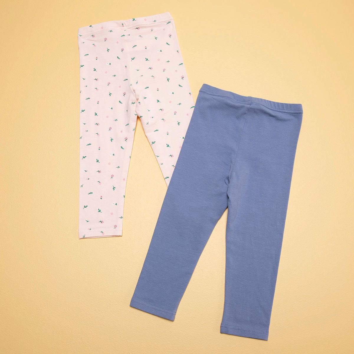 YAMP - Pack de 2 Leggings para Bebé niña en Algodón Yamp