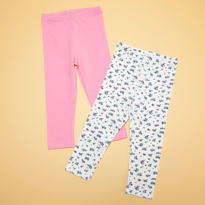 YAMP - Pack de 2 Leggings para Bebé niña en Algodón Yamp