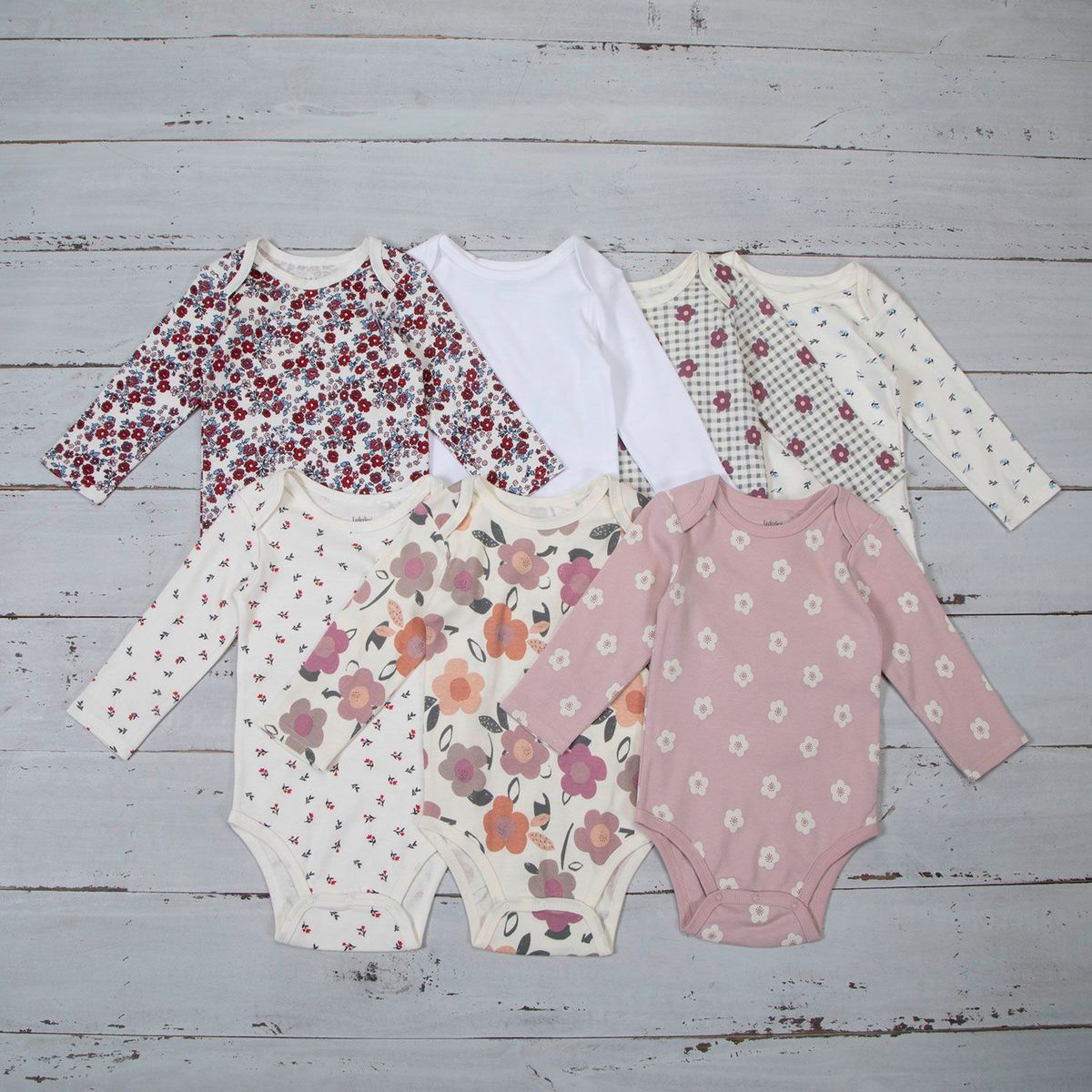 YAMP - Pack de 7 Bodies para Bebé niña en Algodón Yamp