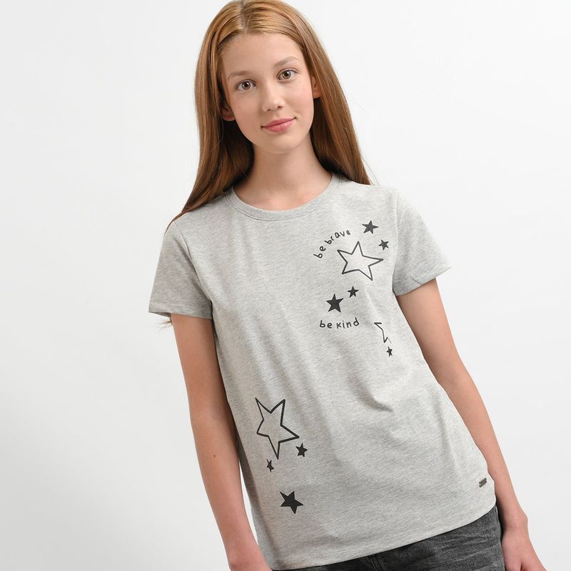 ELV - Camiseta para Niña en Algodón ELV