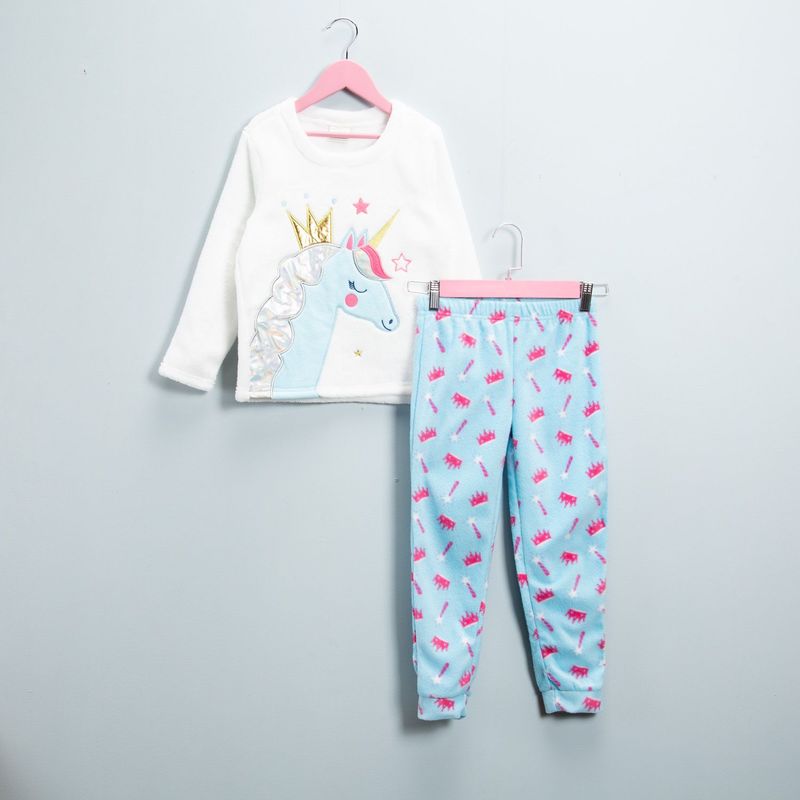 YAMP - Pijama para Niña 2 piezas con Estampado Cintura elásticada Manga larga Yamp