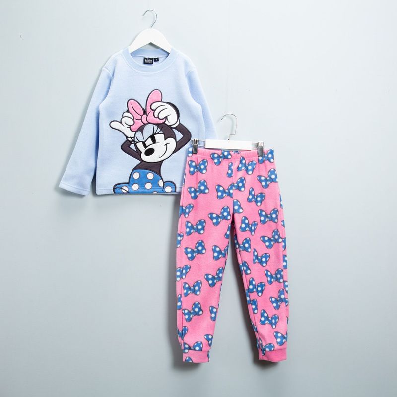 MINNIE - Pijama para Niña 2 piezas con Estampado Cintura elásticada Manga larga Minnie