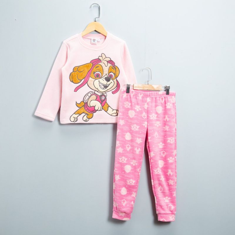 PAW PATROL - Pijama para Niña 2 piezas con Estampado Cintura elásticada Manga larga Paw Patrol