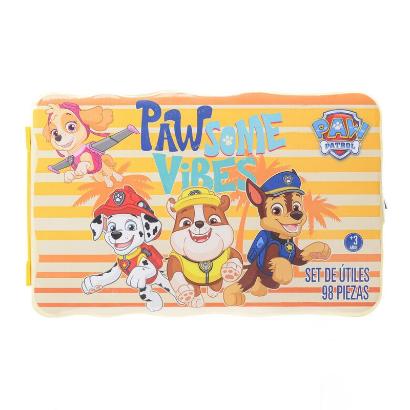 PAW PATROL - Kit de dibujo escolar Paw Patrol 98 Piezas