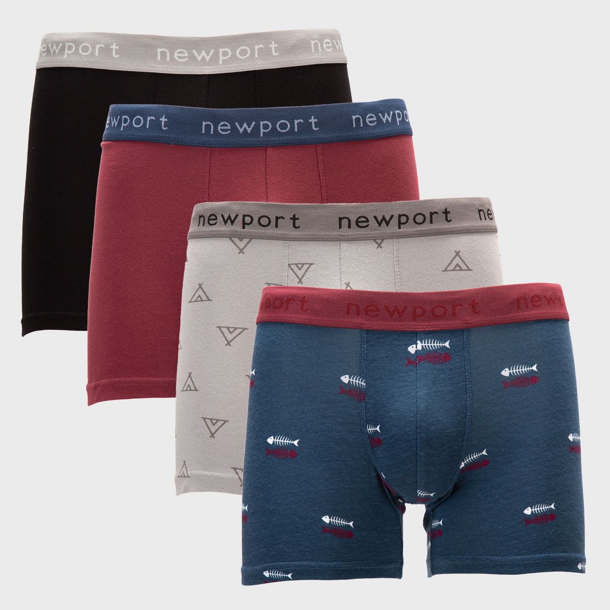 NEWPORT - Boxers Hombre Pack de 4 de Algodón Newport