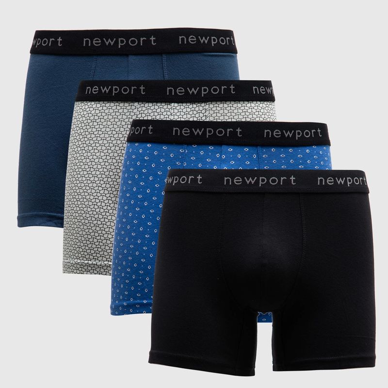 NEWBOAT - Boxers Hombre Pack de 4 de Algodón Newboat