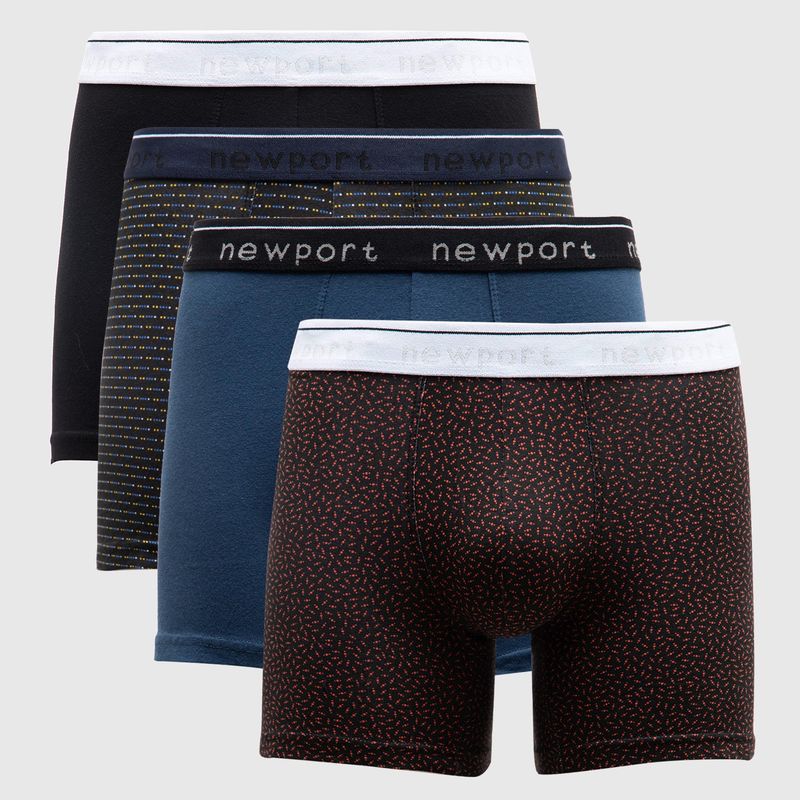 NEWBOAT - Boxers Hombre Pack de 4 de Algodón Newboat