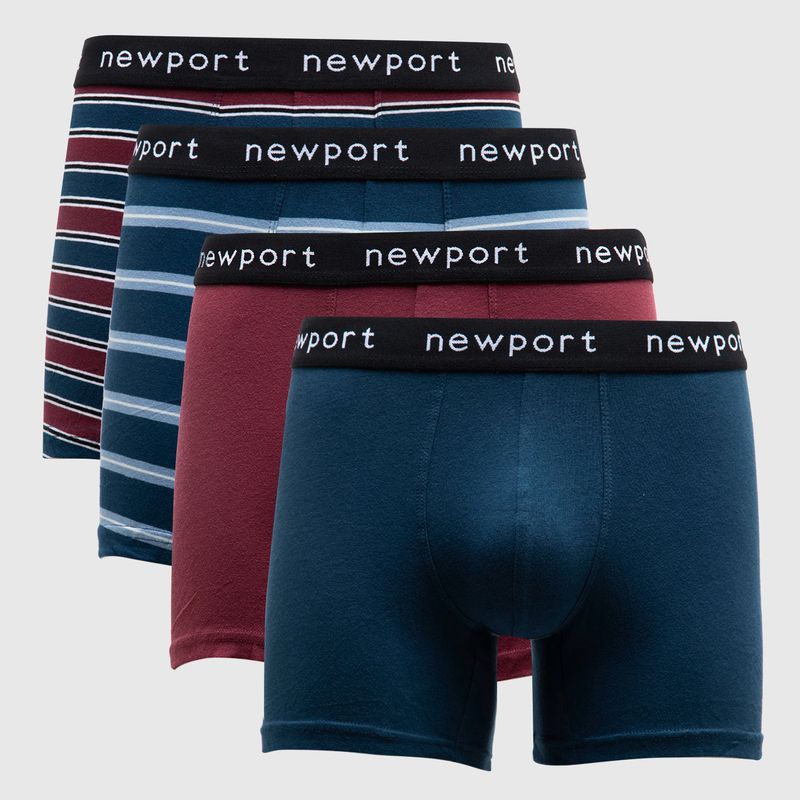 NEWBOAT - Boxers Hombre Pack de 4 de Algodón Newboat