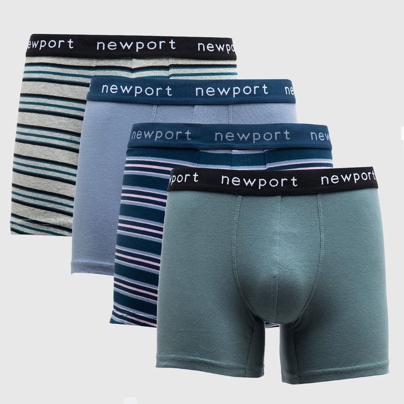 NEWBOAT - Boxers Hombre Pack de 4 de Algodón Newboat