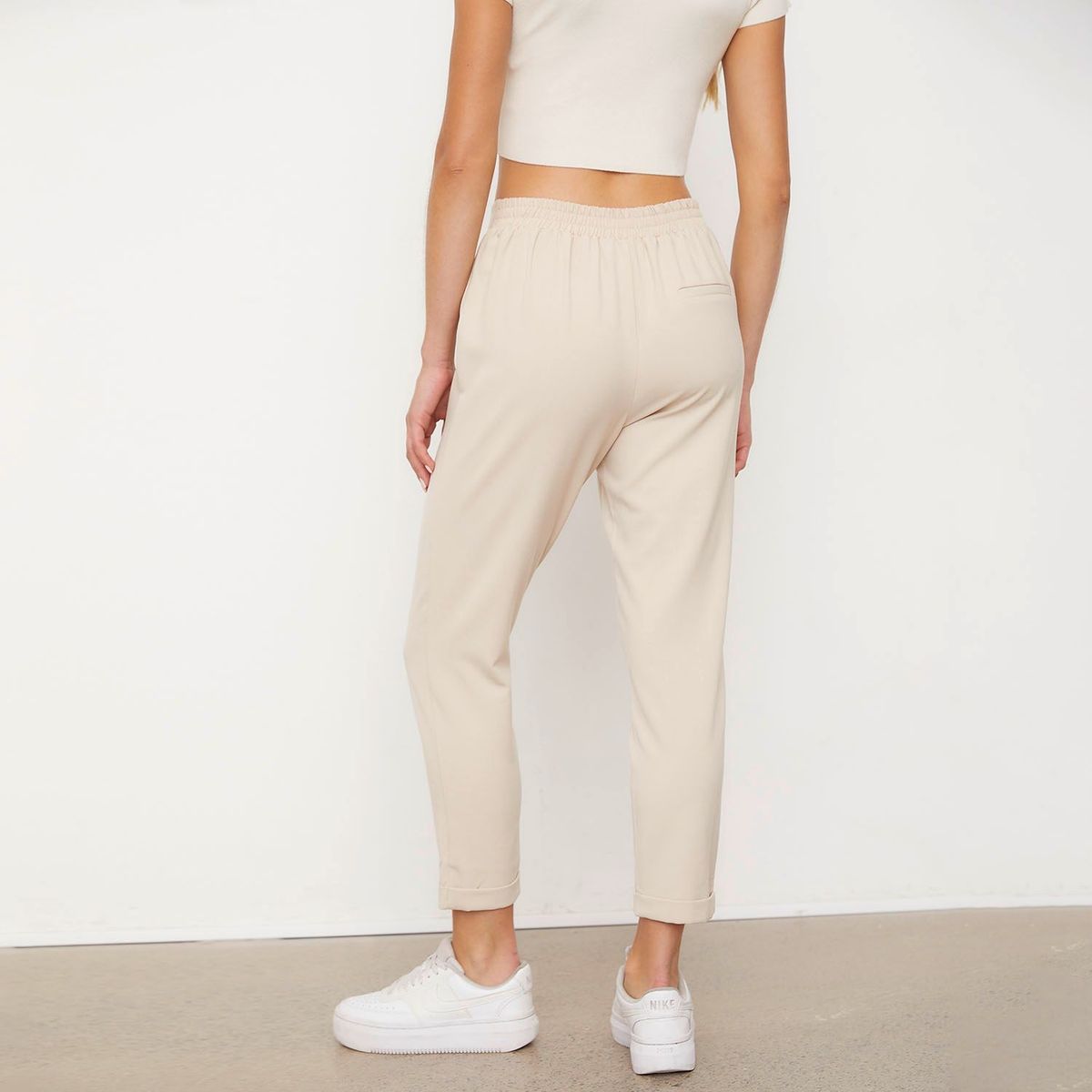 SYBILLA - Pantalón Recto Mujer Tiro alto Sybilla